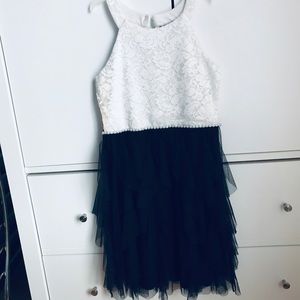 Fancy Black and White Dress